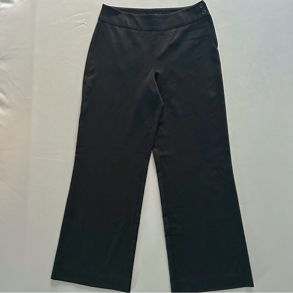 The Limited Black Wide Leg Dress Pants Side Zip Stretch Petite 2 Short